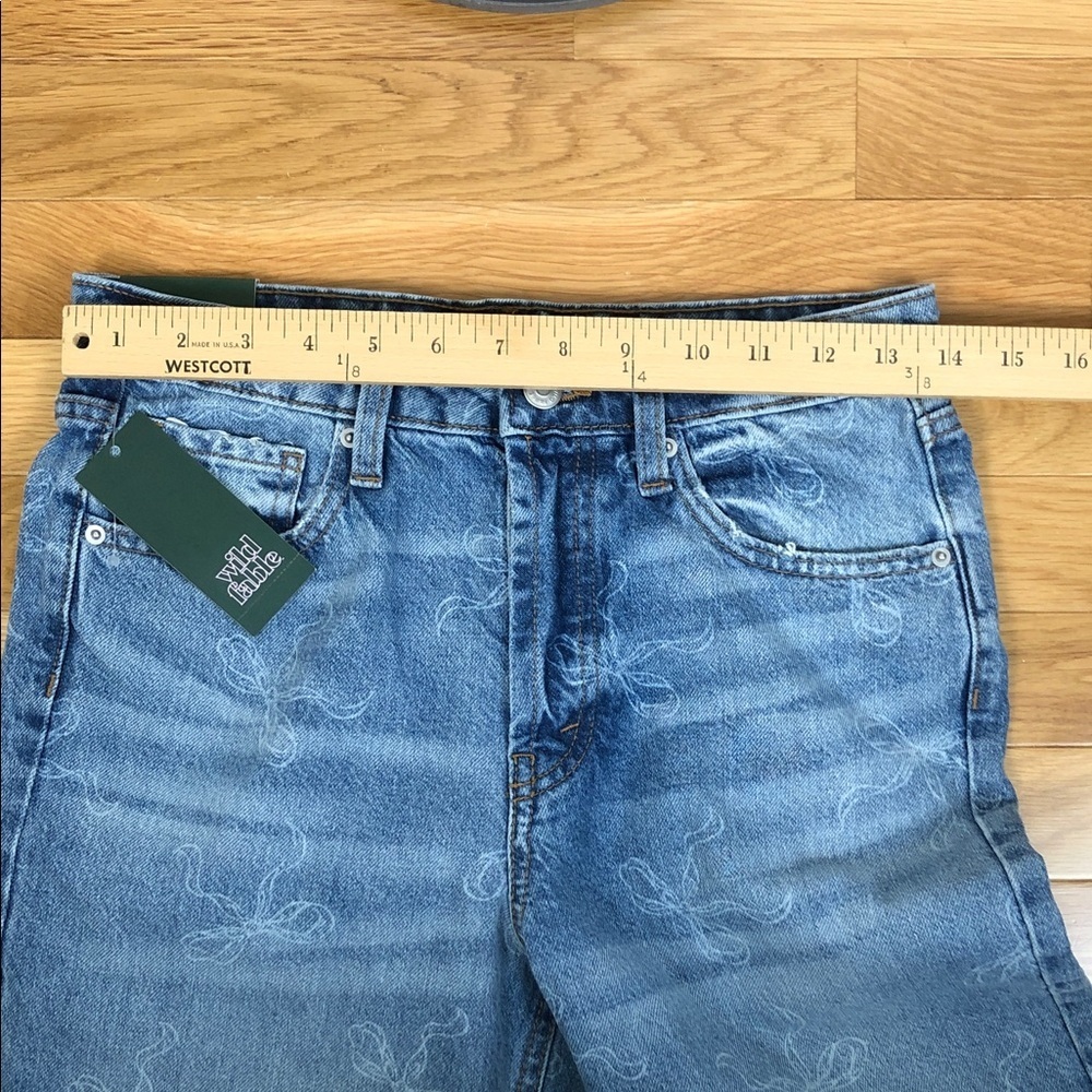 Wild Fable Denim Jeans with Bow Design NWT Sz 2 (B3) - Picture 10 of 11